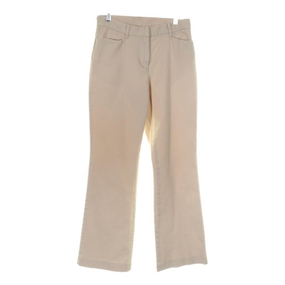 Jones New York Womens Pants Size 2 Petite Khaki Flare Leg Stretchy 28 x 29